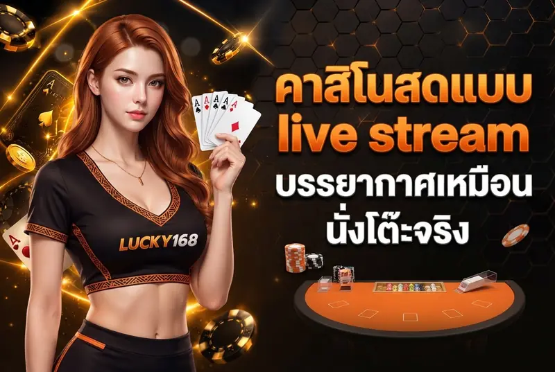 คาสิโนสดแบบ live stream บรรยากาศเหมือนนั่งโต๊ะจริง