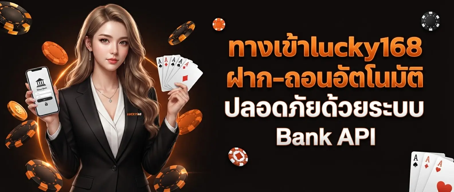 ทางเข้าlucky168 ฝาก-ถอนอัตโนมัติ ปลอดภัยด้วยระบบ Bank API